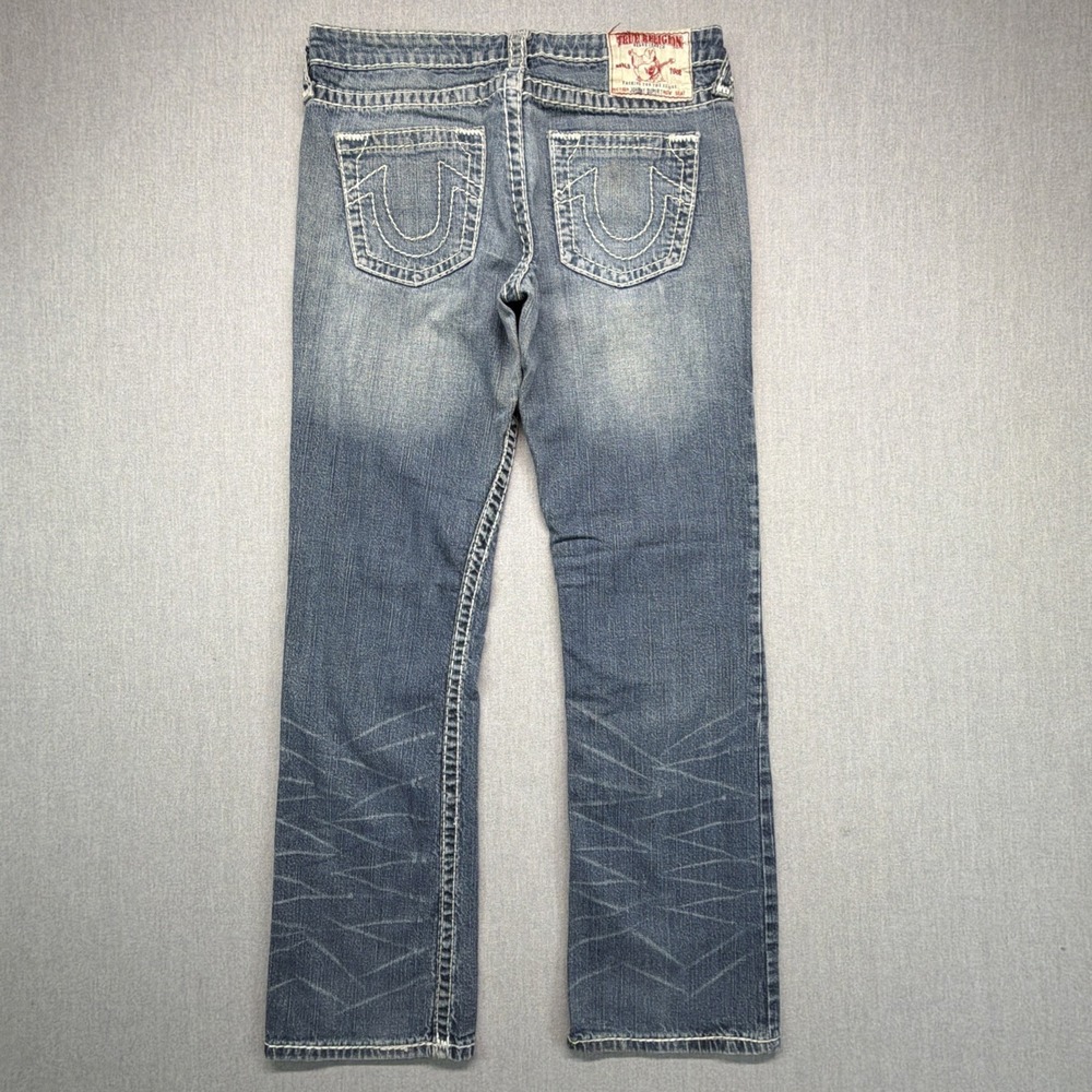 Vintage True‎ Religion Jeans Men's 33x30 Johnny Super T Whisker Fade Made in USA